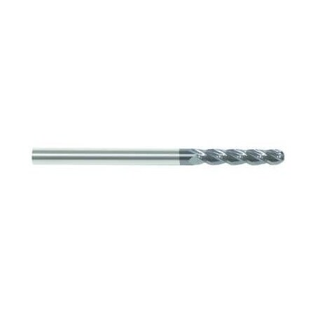 Morse Single End Mill, Ball Nose Center Cutting Extended Length, Series 5953T, 12 Cutter Dia, 6 Overal 93145